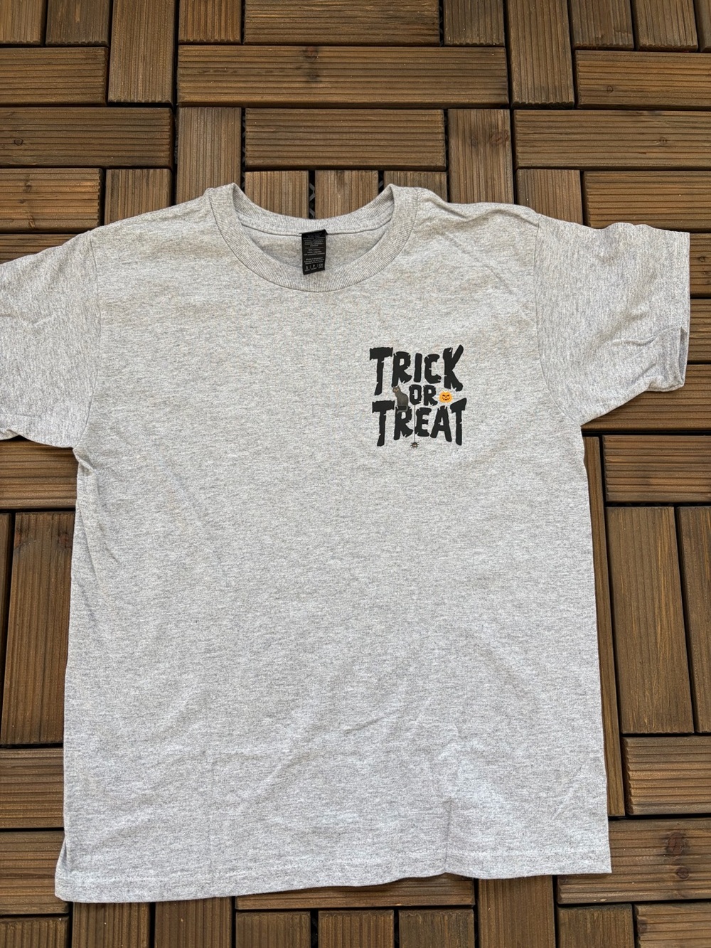 Trick or Treat Graphic Tee - Light Gray